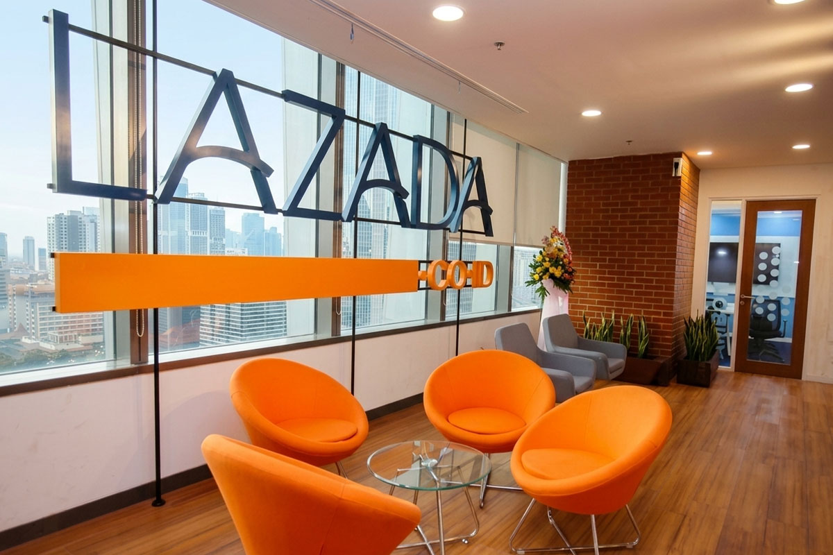 Lazada — custom mural meeting room