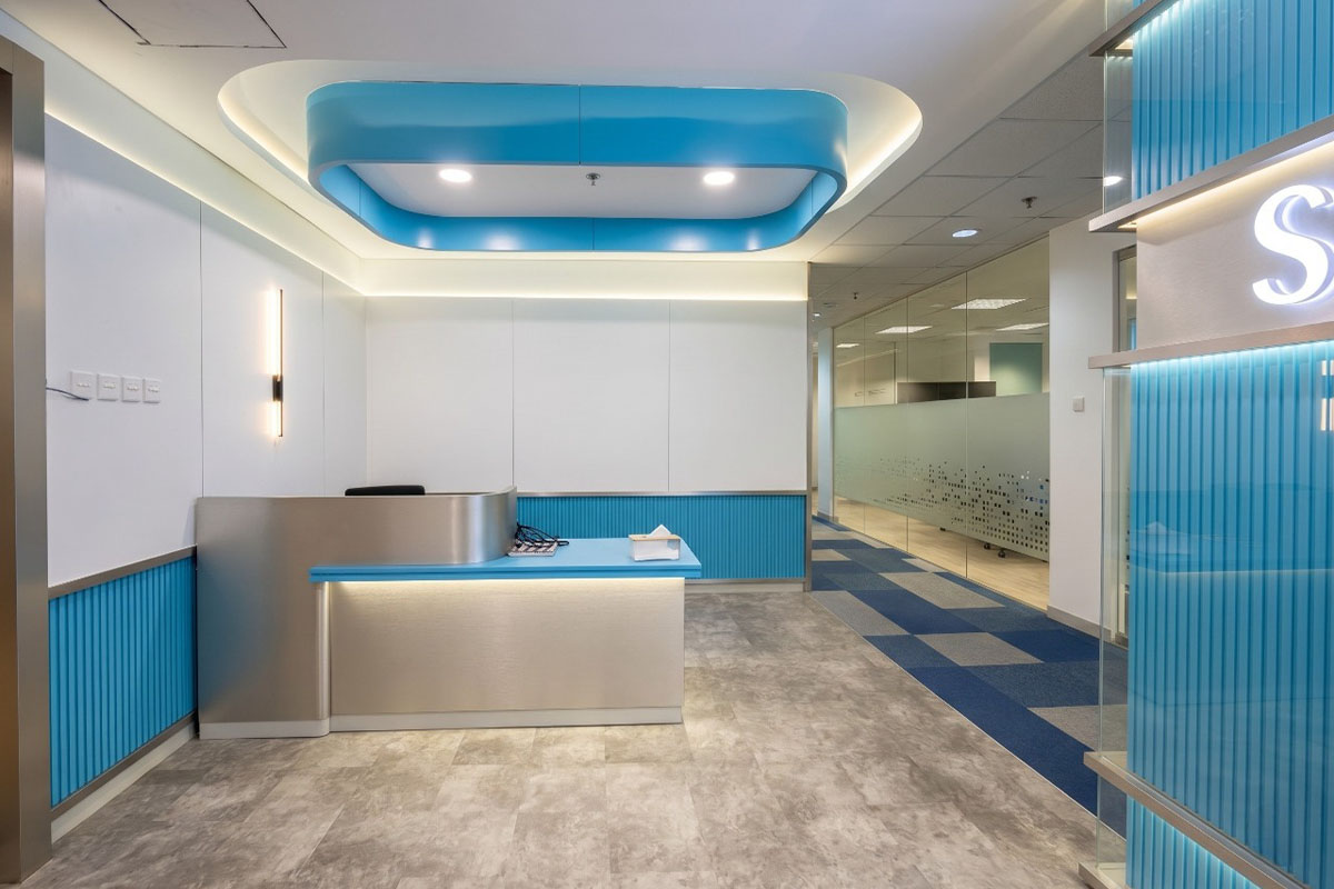 Skintific — reception and lounge area