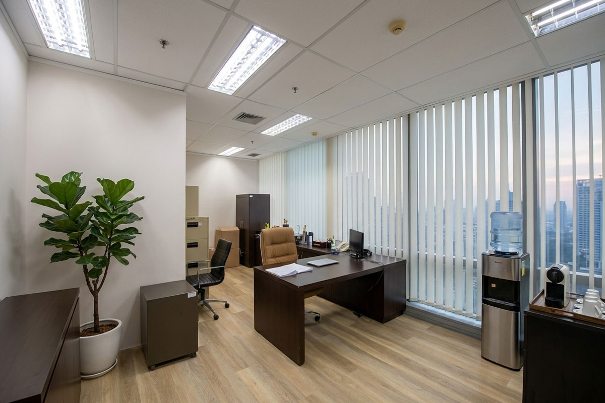 Sumitomo — reconfigured workstation area